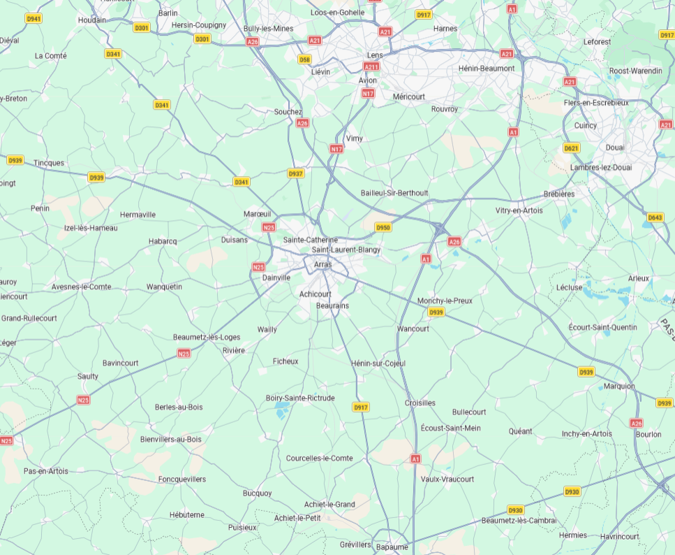 zone géographique d'interventions